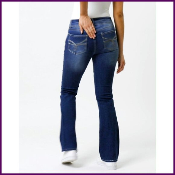 Mid-Rise Bootcut Jeans Insta Stretch Denim Size 0-24 Curvy Fit - Picture 8 of 8